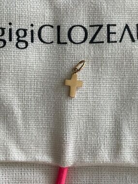 Gigi Clozeau 18K Pink Gold Cross Charm